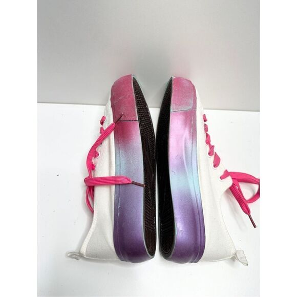 Olivia Miller Shoes Womens Size 8 Sneaker Gazelle White Canvas Pink Ombre Casual - Picture 9 of 11